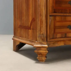 Cabinet ancien en bois de cerisier à abattant, 3 tiroirs, Italie, XXe siècle
