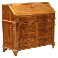 Cabinet ancien en bois de cerisier à abattant, 3 tiroirs, Italie, XXe siècle