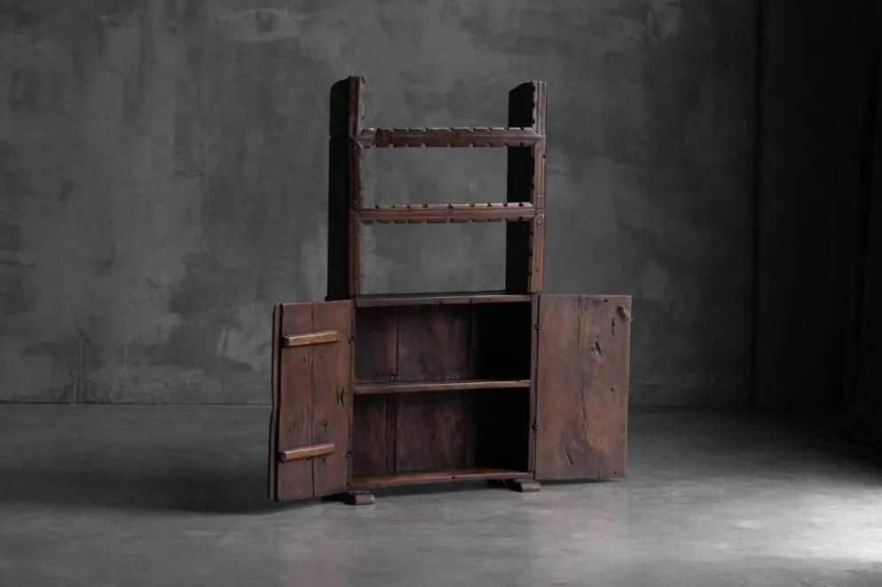 Cabinet Antique Art Populaire, France, 19ème Siècle