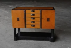 Cabinet Art Déco École d'Amsterdam, Pays-Bas années 1930
