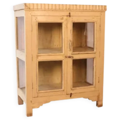 Cabinet art déco en teck birman patine écrue d’origine