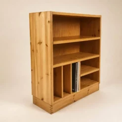 Cabinet audio en pin de style Maison Regain, années 1970