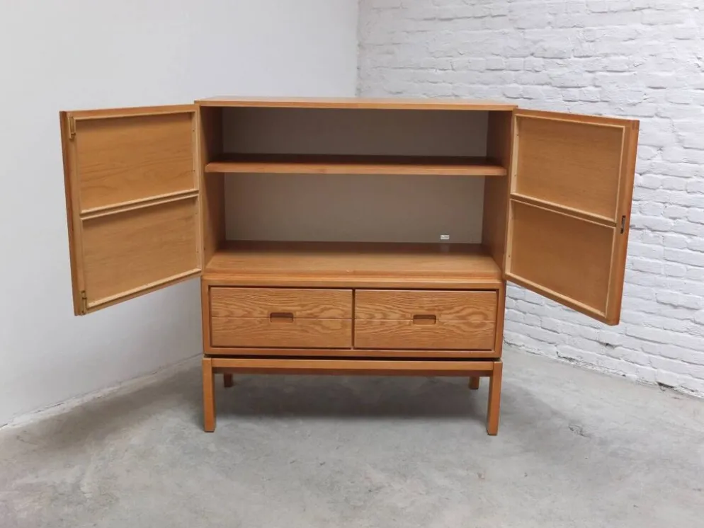 Cabinet bar décoratif 'N-Line' en chêne par P&J Neirinck, 1968