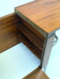 Cabinet bar en noyer italien par Cova Milano