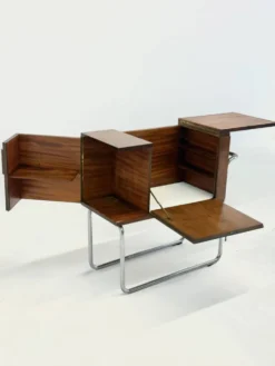 Cabinet bar en noyer italien par Cova Milano