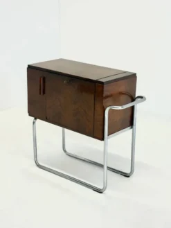 Cabinet bar en noyer italien par Cova Milano