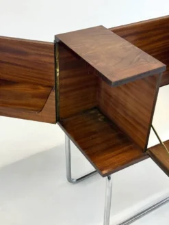 Cabinet bar en noyer italien par Cova Milano