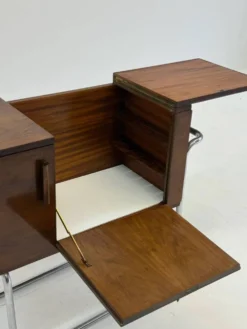 Cabinet bar en noyer italien par Cova Milano