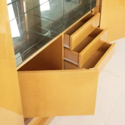 Cabinet à bar en parchemin de chèvre italien de Giorgio Tura et Nucci Valsecchi pour Tura