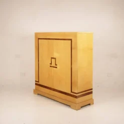 Cabinet à bar en parchemin de chèvre italien de Giorgio Tura et Nucci Valsecchi pour Tura