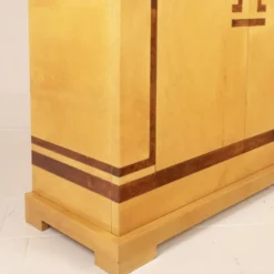 Cabinet à bar en parchemin de chèvre italien de Giorgio Tura et Nucci Valsecchi pour Tura