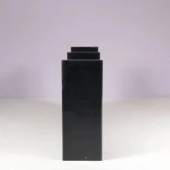 Cabinet bas en plastique noir modèle Multiplo Harvey Guzzini pour Kastilia, Italie années 1970