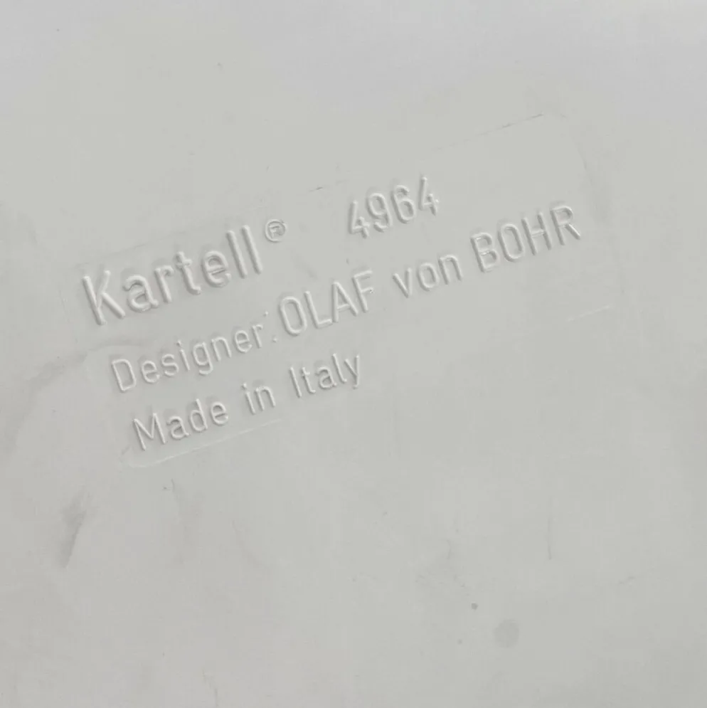 Cabinet blanc modèle “4964” par Olaf Von Bohr pour Kartell, 1970