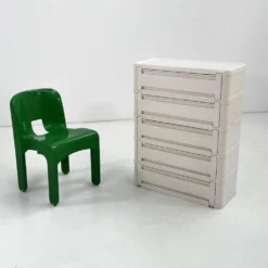 Cabinet blanc modèle “4964” par Olaf Von Bohr pour Kartell, 1970