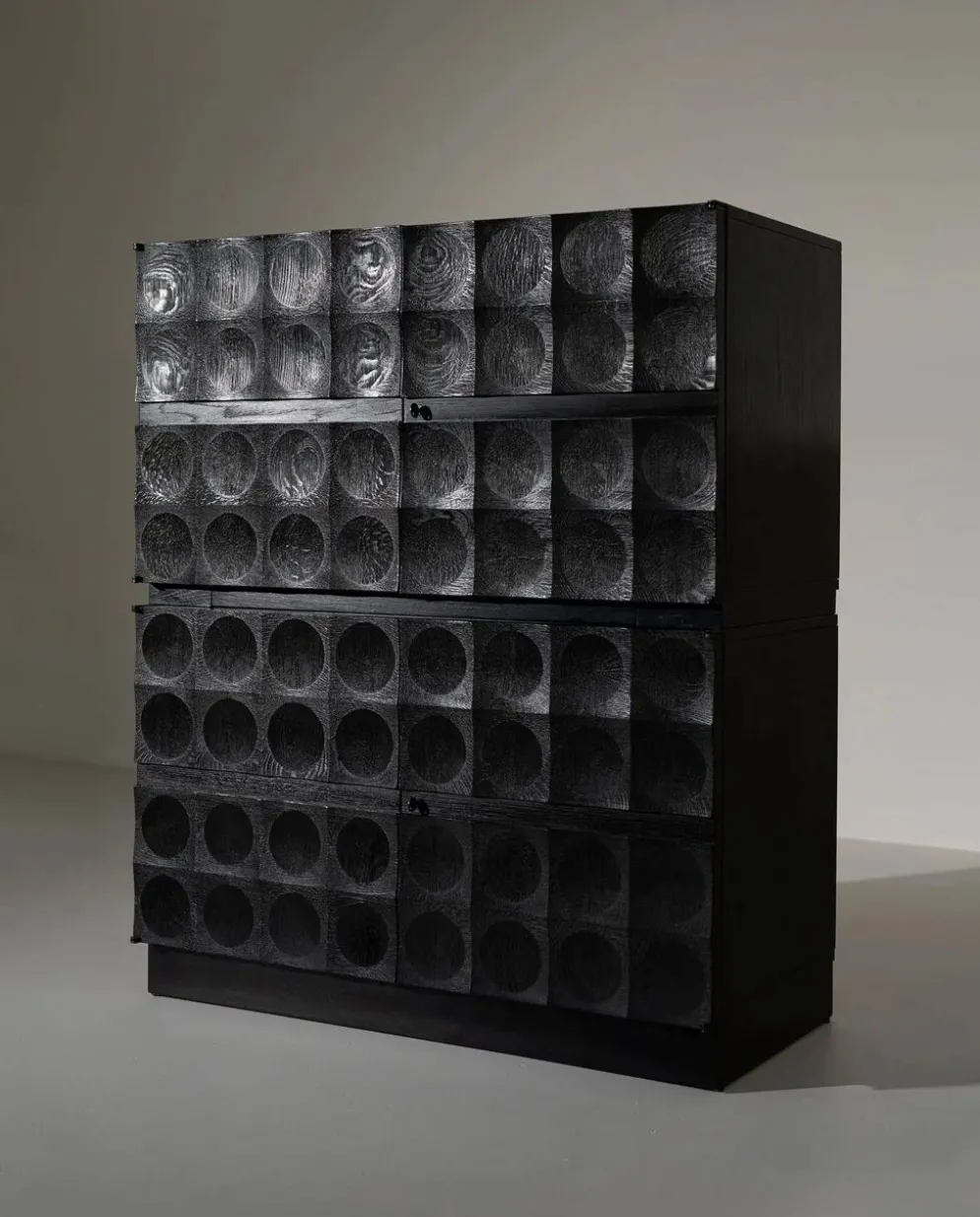 Cabinet brutaliste par J. Batenburg, Belgique années 1970