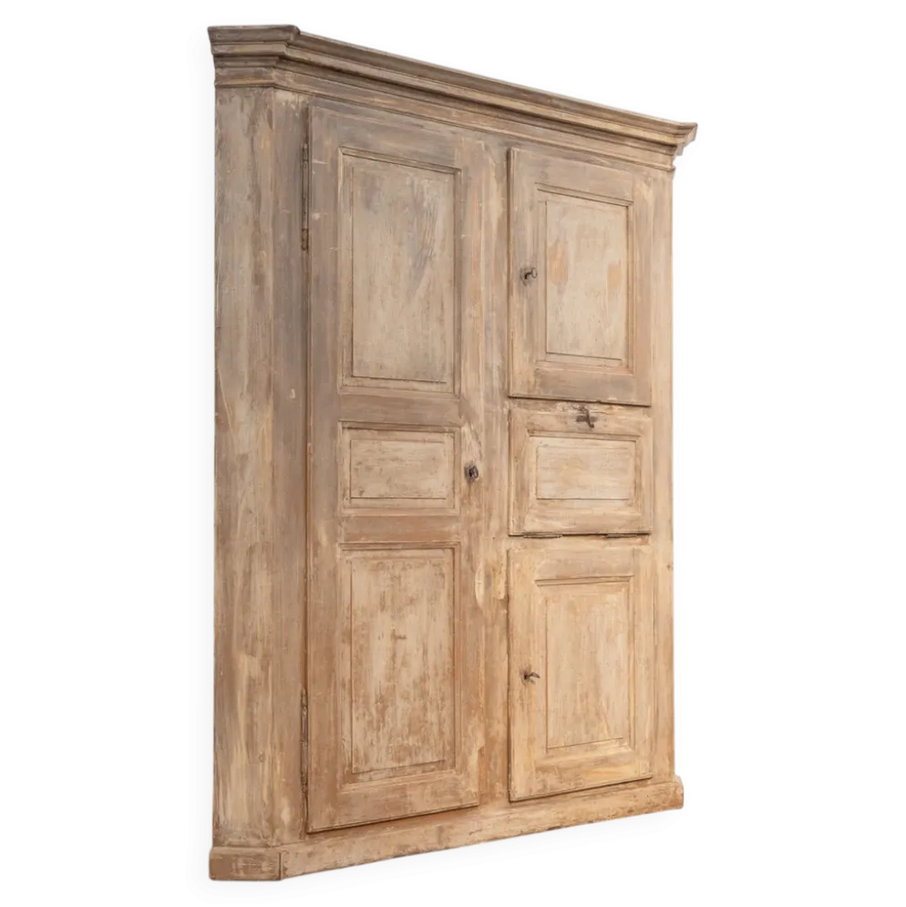 Cabinet d'angle en bois ancien, 1880