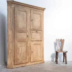 Cabinet d'angle en bois ancien, 1880