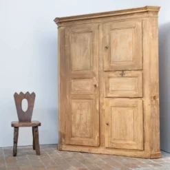 Cabinet d'angle en bois ancien, 1880