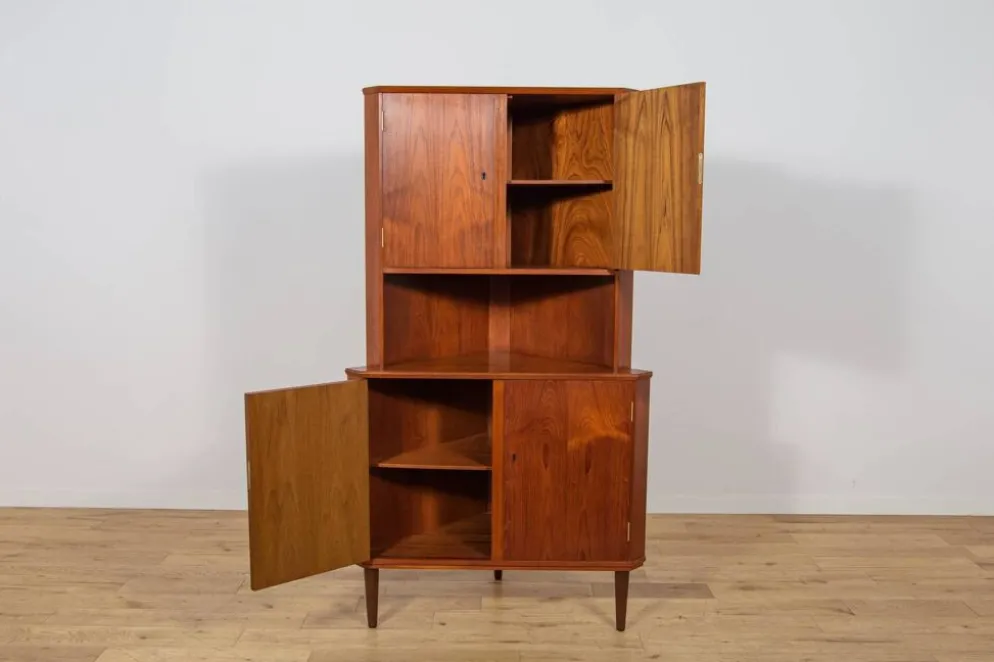 Cabinet d'angle en teck des années 1960, Danemark
