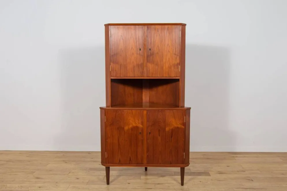 Cabinet d'angle en teck des années 1960, Danemark