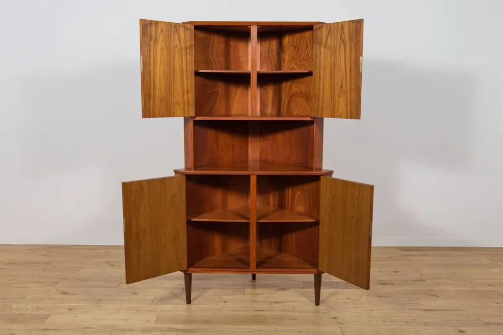 Cabinet d'angle en teck des années 1960, Danemark