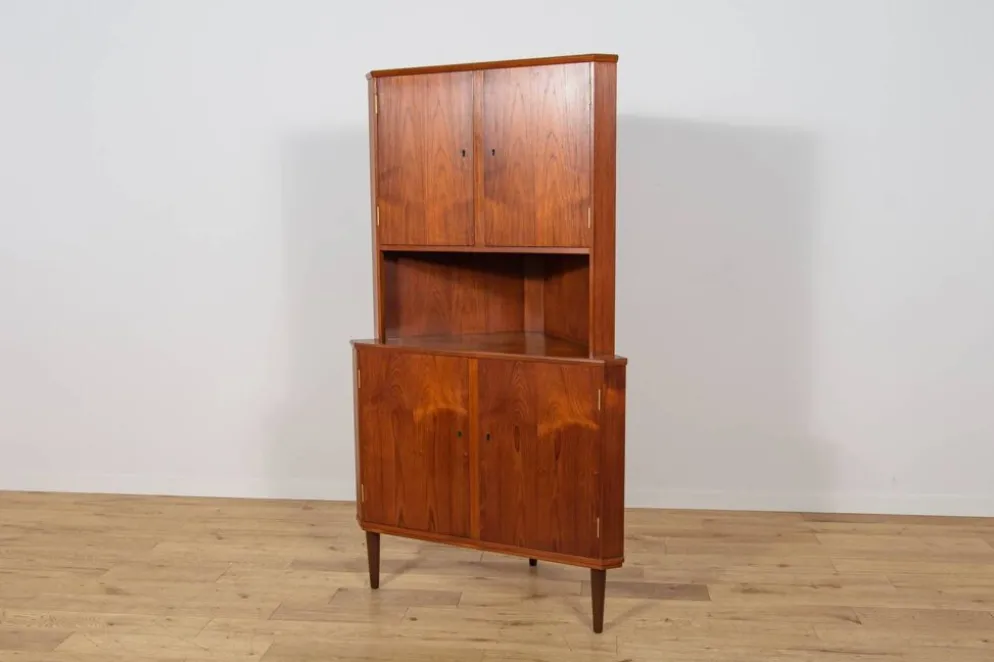 Cabinet d'angle en teck des années 1960, Danemark