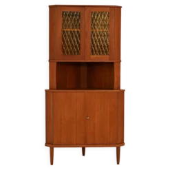 Cabinet d'angle en teck des années 1950