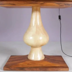 Cabinet de bar Aldo Tura en peau de chèvre sur piédestal, années 1960