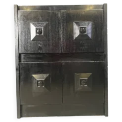 Cabinet de bar brutaliste, années 1970