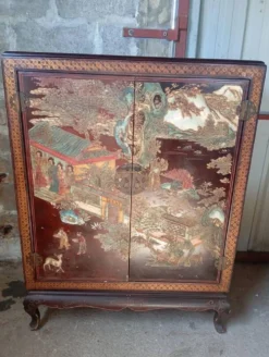 Cabinet de bar d'esprit chinois, années 1970
