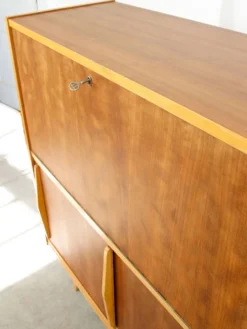 Cabinet de bar en bois scandinave moderne du milieu du siècle, années 1950