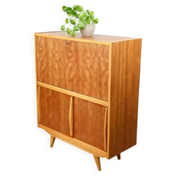 Cabinet de bar en bois scandinave moderne du milieu du siècle, années 1950