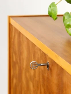 Cabinet de bar en bois scandinave moderne du milieu du siècle, années 1950