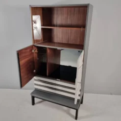 Cabinet de bar en hêtre, années 1970