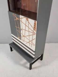 Cabinet de bar en hêtre, années 1970