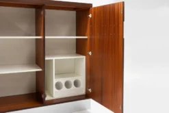 Cabinet de bar géométrique brutaliste, Belgique années 1970