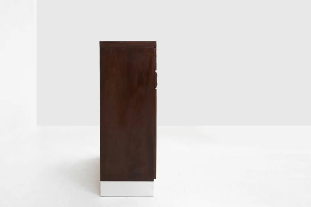 Cabinet de bar géométrique brutaliste, Belgique années 1970