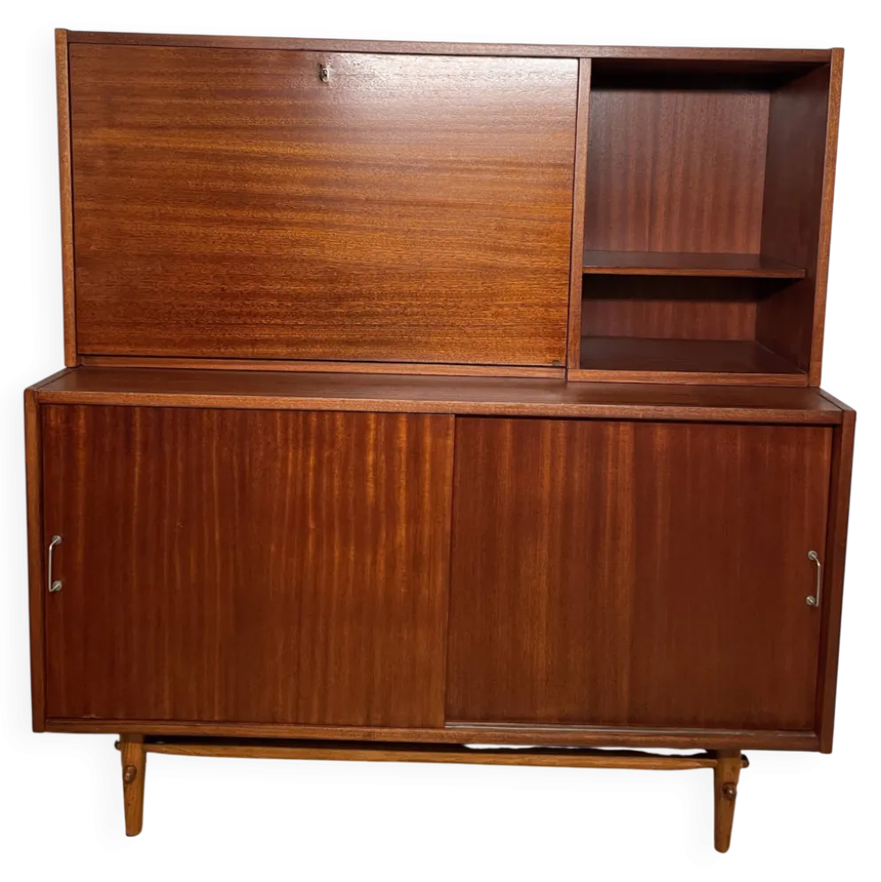 Cabinet de bar vintage des années 50 / Buffet modernisme d'Europe de l'Est