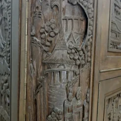 Cabinet de bar vintage en teck thaïlandais / asiatique / meuble à boissons