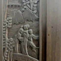 Cabinet de bar vintage en teck thaïlandais / asiatique / meuble à boissons