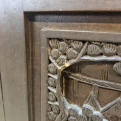 Cabinet de bar vintage en teck thaïlandais / asiatique / meuble à boissons