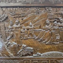 Cabinet de bar vintage en teck thaïlandais / asiatique / meuble à boissons
