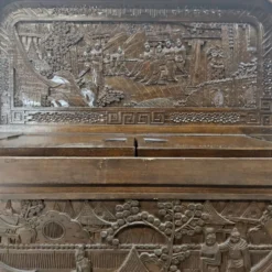 Cabinet de bar vintage en teck thaïlandais / asiatique / meuble à boissons