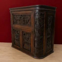 Cabinet de bar vintage en teck thaïlandais / asiatique / meuble à boissons