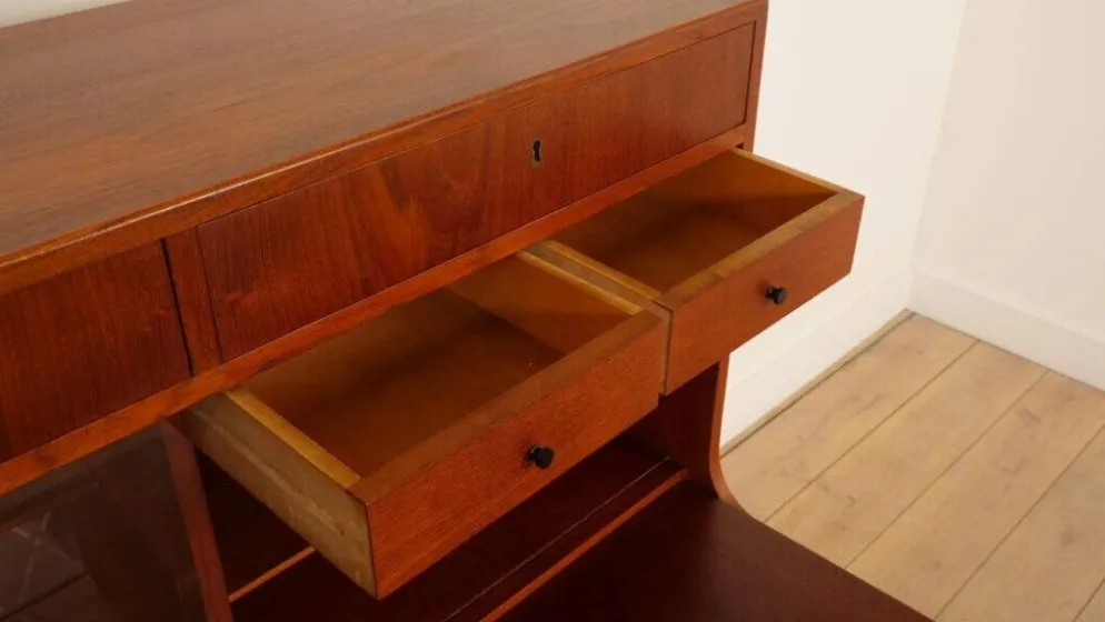 Cabinet de bar vintage | Teck | Design danois | H.P. Hansen | Années 1960