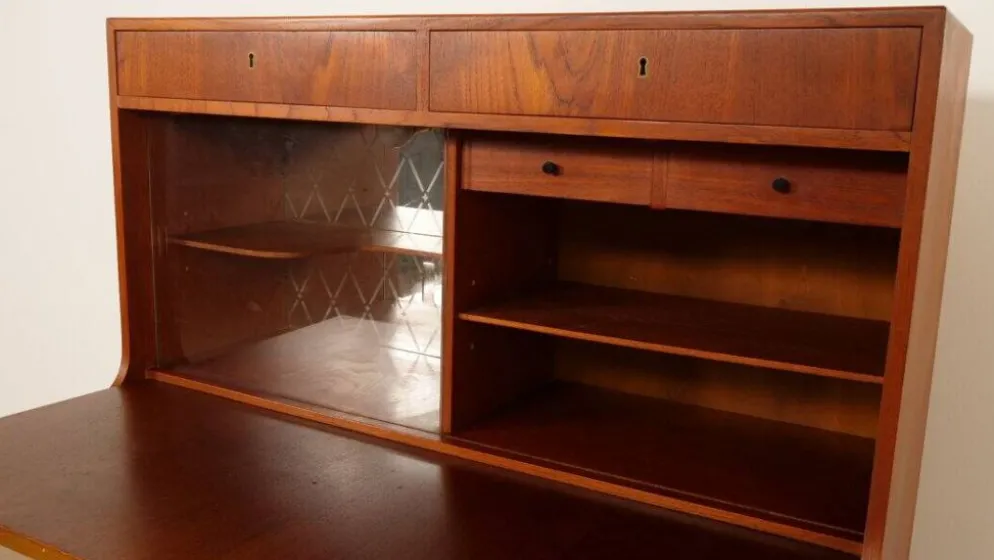 Cabinet de bar vintage | Teck | Design danois | H.P. Hansen | Années 1960
