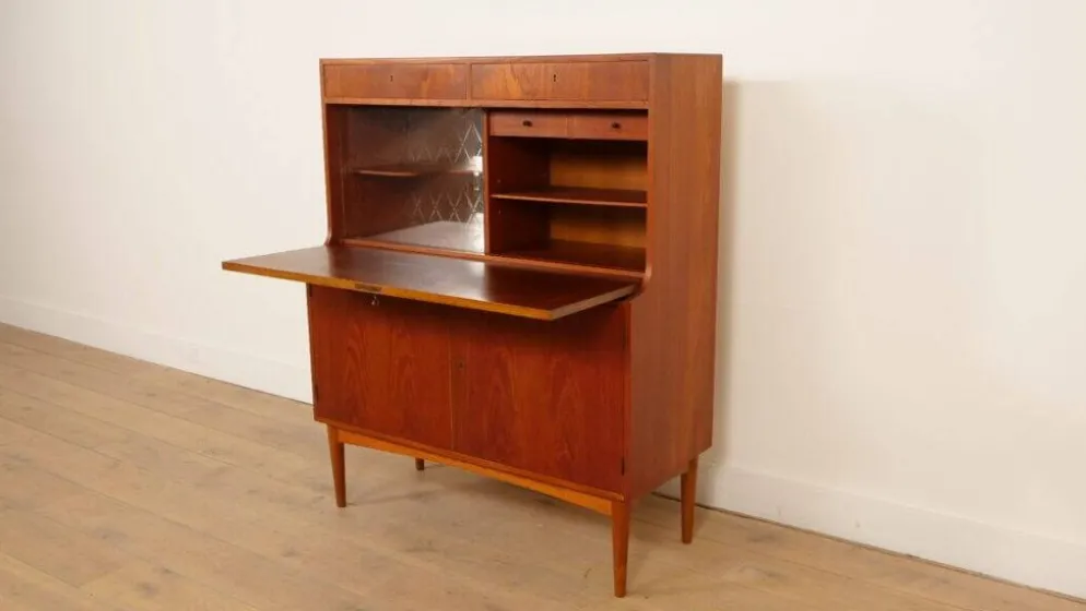 Cabinet de bar vintage | Teck | Design danois | H.P. Hansen | Années 1960