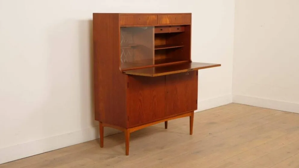 Cabinet de bar vintage | Teck | Design danois | H.P. Hansen | Années 1960