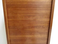 Cabinet de classement vintage avec rideau roulant