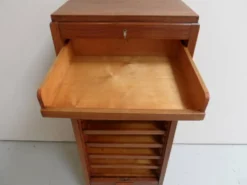 Cabinet de classement vintage avec rideau roulant